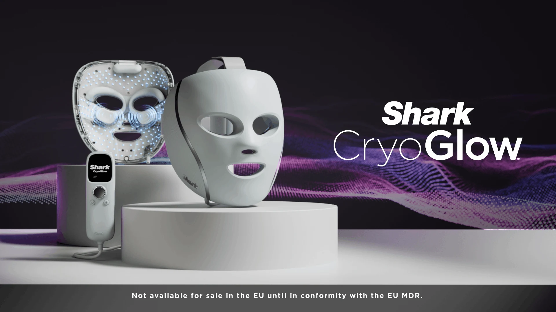 Shark CryoGlow mask and controller in a complete product composition