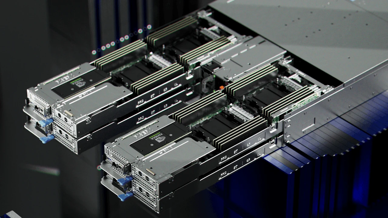 Open server boards showing connectors and internal components